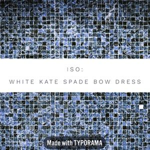 ISO: White Kate Spade Bow Back Dress